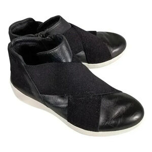 FitFlop SuperFlex Ankle Boot Bootie Black Leather Women's 5